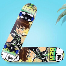 (6) 31 Inch Cartoon Print Skateboards Complete Longboard for Beginners Girls Boys Teens Youths 7-Layer Maple Deck