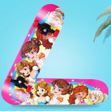 (2) 31 Inch Cartoon Print Skateboards Complete Longboard for Beginners Girls Boys Teens Youths 7-Layer Maple Deck