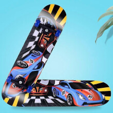 (14) 31 Inch Cartoon Print Skateboards Complete Longboard for Beginners Girls Boys Teens Youths 7-Layer Maple Deck