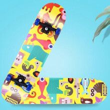 (8) 31 Inch Cartoon Print Skateboards Complete Longboard for Beginners Girls Boys Teens Youths 7-Layer Maple Deck