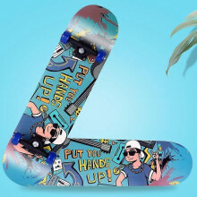 (9) 31 Inch Cartoon Print Skateboards Complete Longboard for Beginners Girls Boys Teens Youths 7-Layer Maple Deck