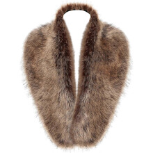 Womens Faux Fur Collar Scarf Wrap Winter Neck Warmer Collar Ladies Elegant Accessory for Coats, Parties & Cosplay