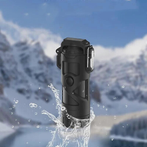 (Camouflage) Windproof Flameless Arc Lighter With Bright Led Light Reusable Rechargeable Lighter for Lighter Lover 1