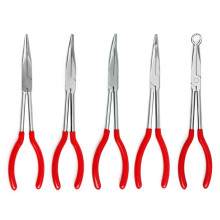 (O type clamping plie) 11 Inches Long Reach Hose Grip Pliers with Serrated Rings Nose for Pipe Repair, Multi-Purpose Grip Tool