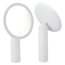 Specchio portatile LED per il trucco con luce di riempimento, batteria da 1200mAh, diametro di 180mm