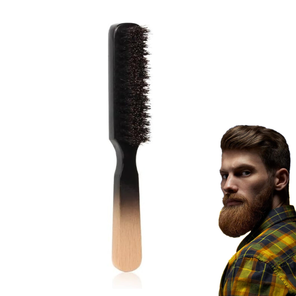 Boar Bristle Beard Brush for Men  Soft OilTransferring Bristles for Grooming Styling and Care