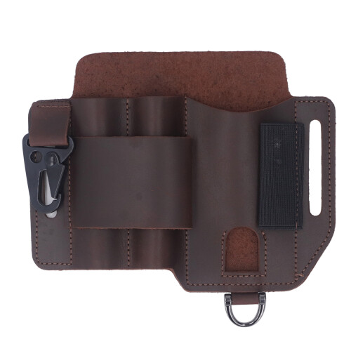 Leder-Multitool-Gürtelhalfter Organizer für den täglichen Gebrauch – Braun