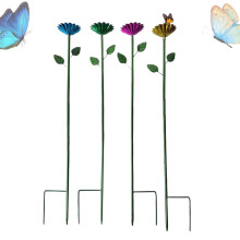 Bee Watering Station with Flower Design Metal Cups, Bee Feeder for Garden and Butterfly Bath Bowl
