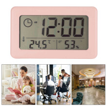 Pink tragbares digitales Temperatur- und Feuchtigkeitsalarm, CR2032-Batterie
