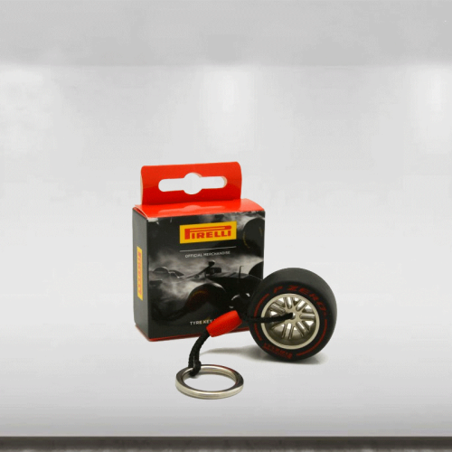 PIRELLI Pirelli F1 Tyre Keyring 18" - Softs - Red