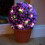 2 x 27cm Purple Topiary Balls Solar LED Lights 2