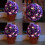 2 x 27cm Purple Topiary Balls Solar LED Lights 3