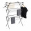 Black 3 Tier Airer Extra Wide Laundry Drying Rack Horse Foldable 1