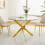 Large Round Tabletop with Stainless Steel Base 8