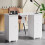 Living And Home Mobile Manicure Table with Built-in Dust Collector, White 1