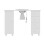 Living And Home Mobile Manicure Table with Built-in Dust Collector, White 5