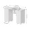 Living And Home Mobile Manicure Table with Built-in Dust Collector, White 6
