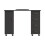 Living And Home Mobile Manicure Table with 1 Cabinet and 4 Drawers, Dark Grey 5
