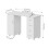 Living And Home Mobile Manicure Table with 1 Cabinet and 4 Drawers, White 6