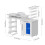 Living And Home Professional Mobile Manicure Table with Built-in Dust Collector 6