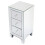 Mirrored Bedside Table Cabinet Glass Nightstand Crystal Knobs 3 Drawer 2