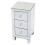 Mirrored Bedside Table Cabinet Glass Nightstand Crystal Knobs 3 Drawer 12