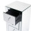 Mirrored Bedside Table Cabinet Glass Nightstand Crystal Knobs 3 Drawer 6
