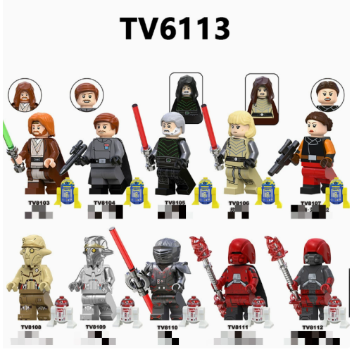 10Pcs Star Wars Toys Darth Maul Darth Vader Action Mini Figures