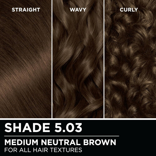 Garnier Garnier Olia Hair Color, Ammonia-Free Permanent Hair Dye,Oil-Powered Formula for 100% Gray Coverage&3x Shinier Hair,5.03 Medium Neutral Brown,2 Count 2