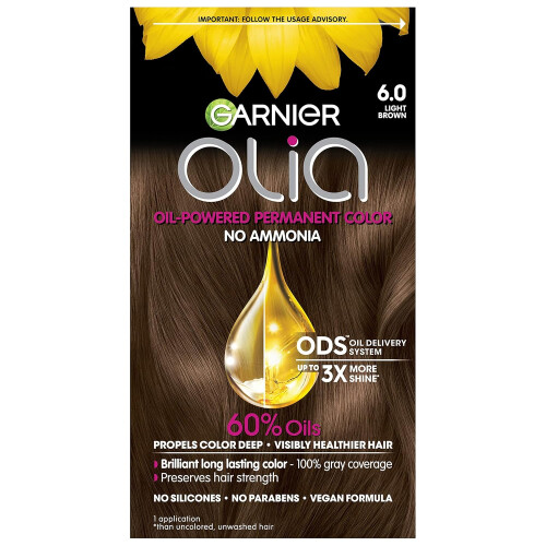 Garnier Garnier Hair Color Olia, 6.0 Light Brown 1 Count