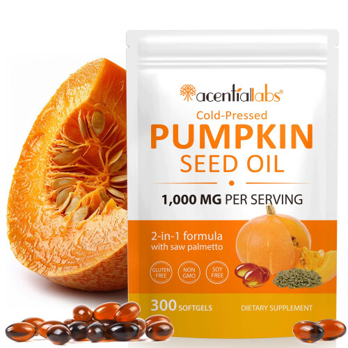 300 Pumpkin Seed Oil Capsules Cold Pressed 1000Mg 2