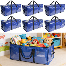 Set of 6 Heavy Duty Plastic Clothes Storage Bags