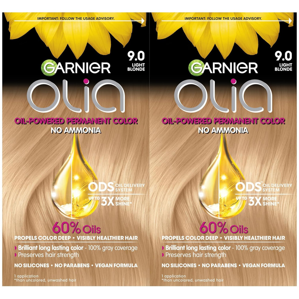 Garnier Cream Hair Color Olia 9.0 Light Blonde, 2 Count