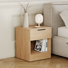 (Pine) Trega 1 Drawer Bedside Cabinet Wooden Nightstand