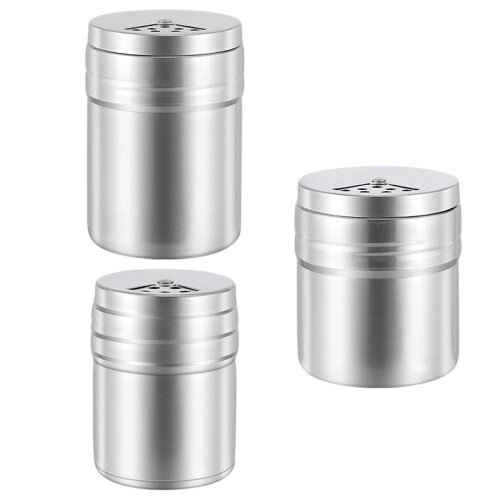 Lot de 3 pots à condiments en acier antirouille,-Polyvalent