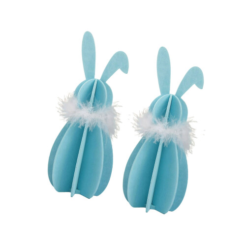 Figurine de lapin aux couleurs vives, ensemble de projets-Bleu