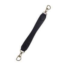 Sangle de sac courte en cuir PU, poignée souple, ceinture-Noir