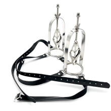 Stainless Steel Bondage Nipple Clamp Nipple Stimulation, BDSM Sex Toy For Men And Women, Silver And Black