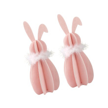 Figurine de lapin aux couleurs vives, ensemble de projets-Rose