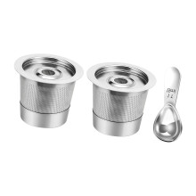 Tasse à café en capsules, dosettes de-Deux filtres 1 cuillère