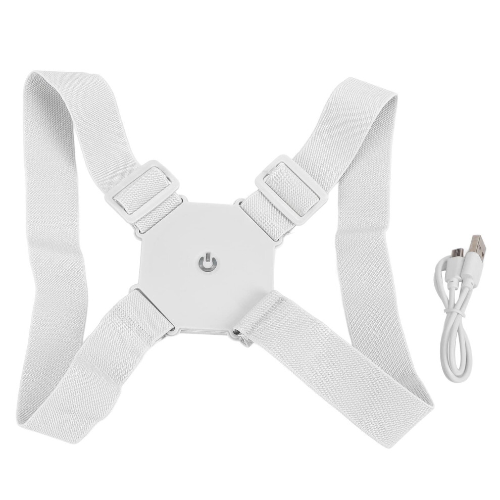 Gray Posture Corrector With Vibration Reminder, Adjustable Back And Shoulder Support Brace For Clavicle And Neck Pain Relief,