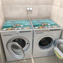 Washer and Dryer Cover Waterproof Dust Protection NonSlip Absorbent Mat 60x65cm Fishing Net