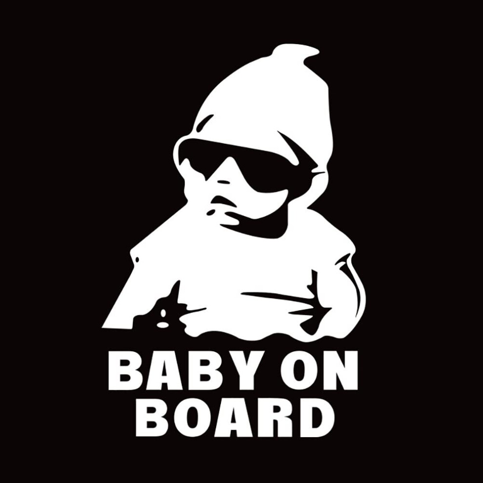 Baby on Board Sticker Set Reflective Waterproof Safety Decals for Car Windows and Bumpers 4pcs