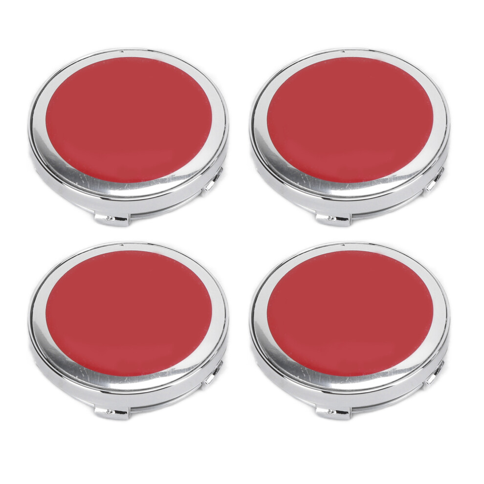 4Pcs Waterproof Aluminium Wheel Center Cap For Fiat 500 Red 3381377387107