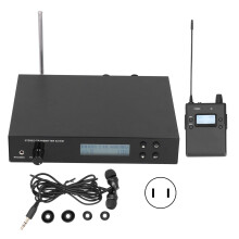Draadloos in-ear monitorsysteem met UHF-kanalen, automatische frequentiescan, betrouwbare draadloze prestaties, robuuste constructie, metalen