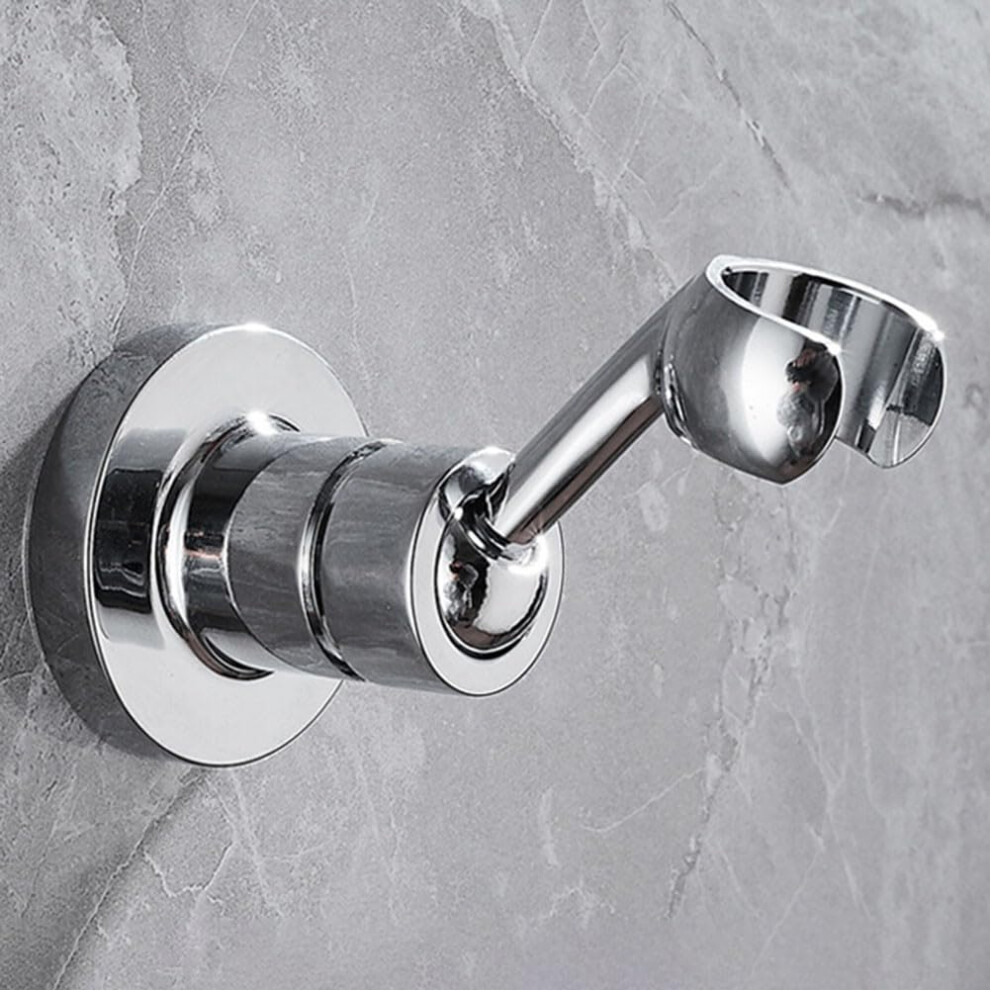 Shower Head Holder Copper Wall Mount, 360Degree Adjustable Bracket With Screw, For Most Standard Shower Heads, Silver 9382693555137