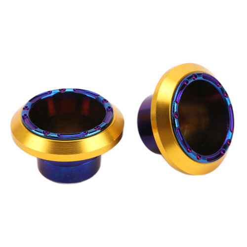 2 Pcs Universal Aluminum Motorcycle Fork Frame Sliders, Anti Crash Caps 2
