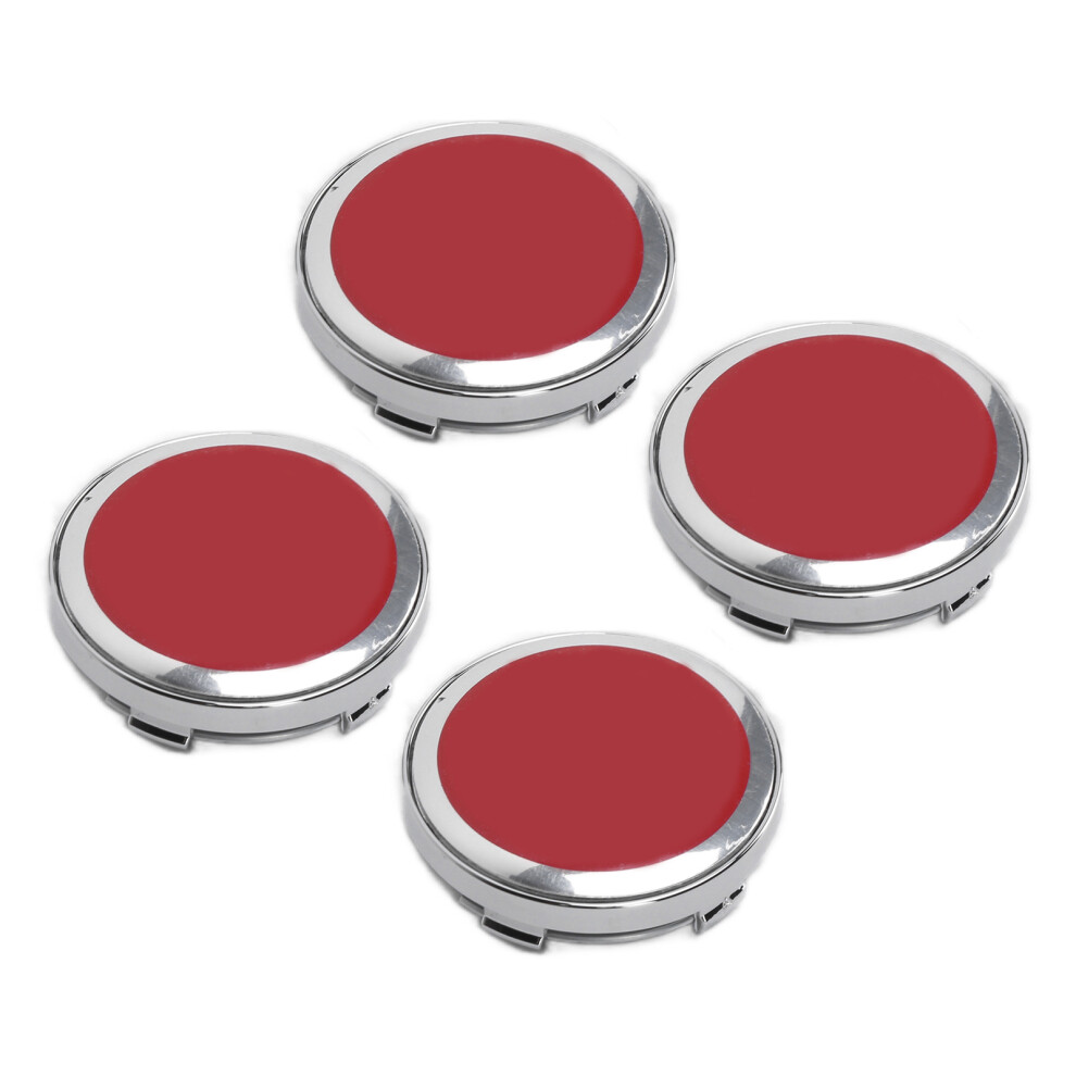 4Pcs Waterproof Aluminium Alloy Car Wheel Center Cap Fit Fiat 500 Red 9301377388847