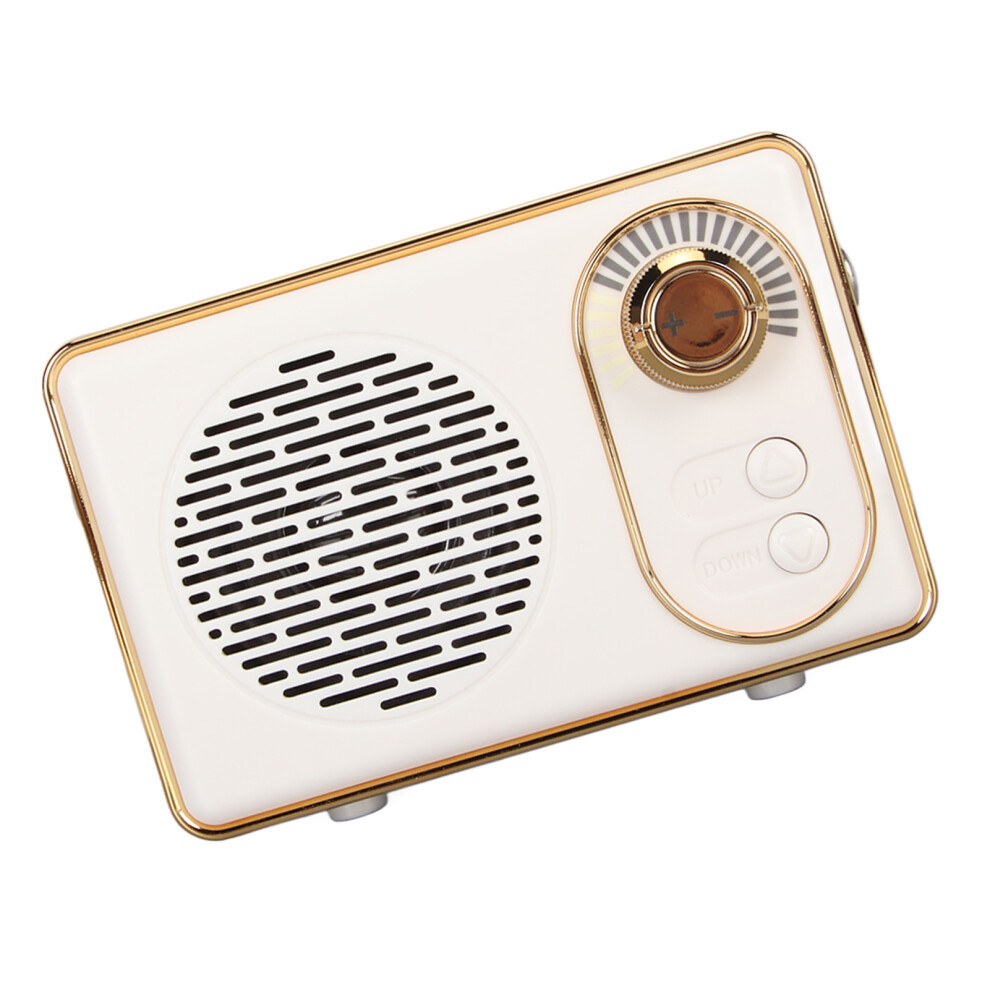 Portable Retro Bluetooth 5.0 Speaker With Aux And Usb 5W Sound White 7901381678112