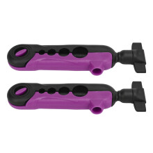 2 pièces Bobinesur coûteur de ligne de pêche Mini réglable en noir et violet